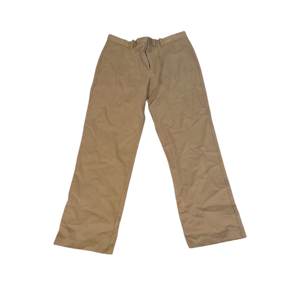 J.Crew Essential Chino Mens 33x31 Khaki Tan Cotton Straight Leg Pants preppy